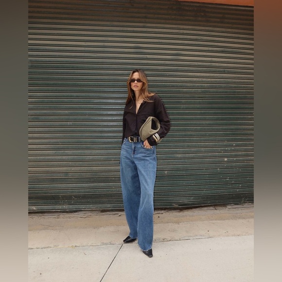 7 FOR ALL MANKIND Barrel Jeans Bonnie Curvilinear in Santa Cruz High Rise 25 NWT - Picture 9 of 12